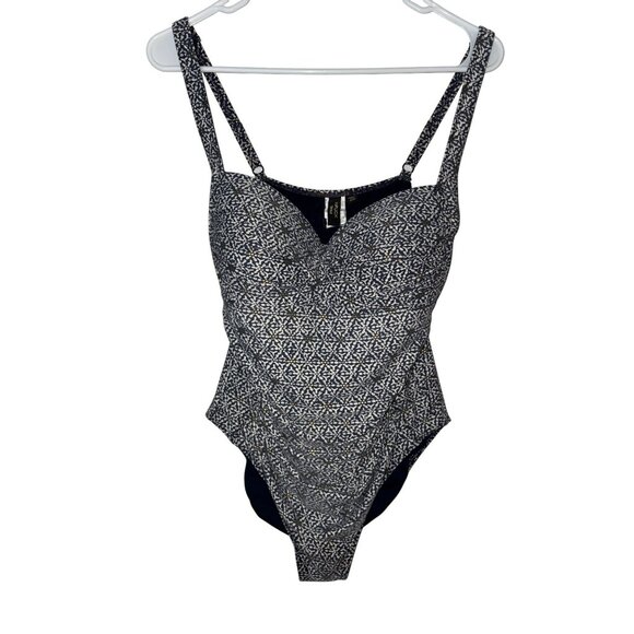 Niptuck Nautical Foil Printed Joanne One-Piece Swimsuit Multi-Fit Cup US 10 - Picture 1 of 12